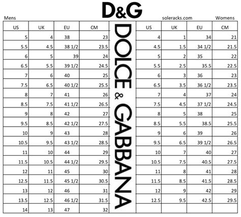 dolce and gabbana size guide